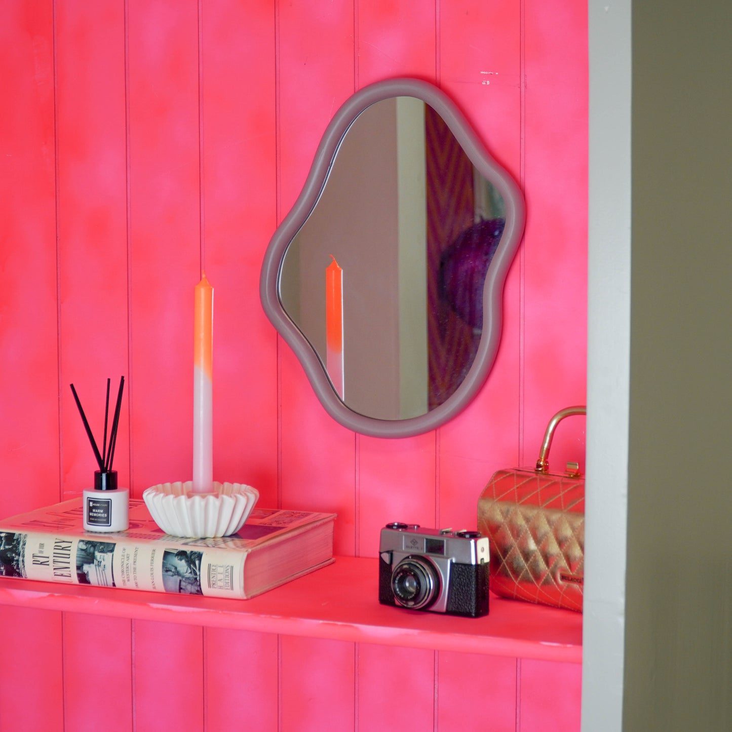 Mirror - Organic - MDF - Taupe - 30x40cm