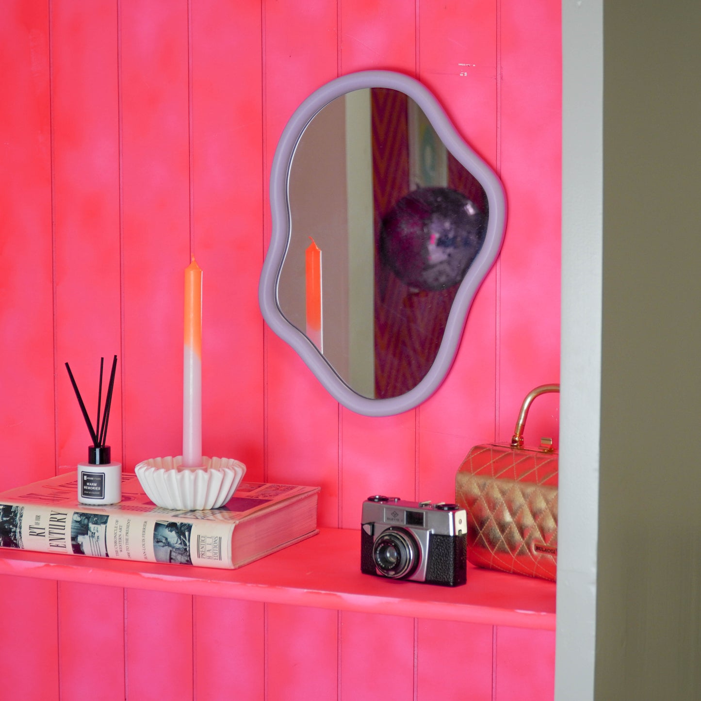 Mirror - Organic - MDF - Lilac - 30x40cm