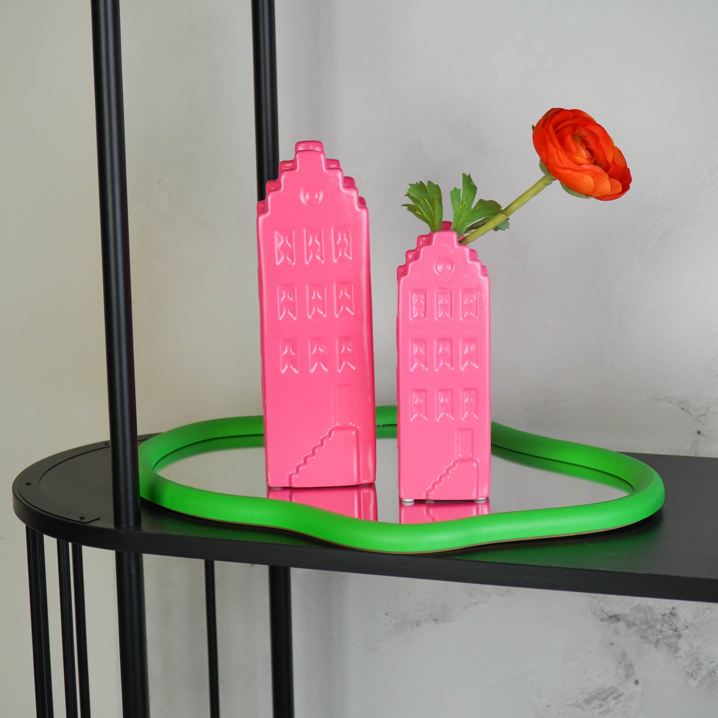 Mirror - Organic - MDF - Green - 30x40cm