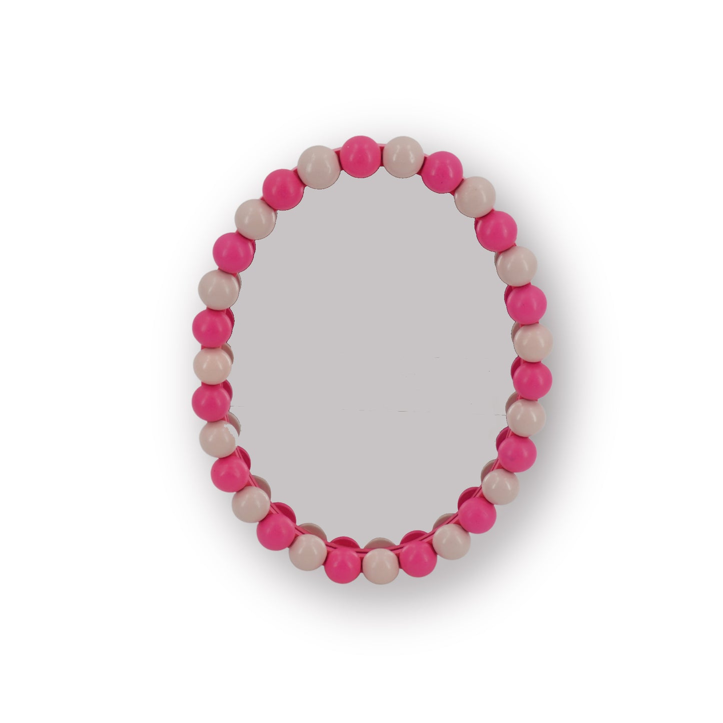 Mirror - Oval - Bubbles - Light/Neon Pink - 29x22.5cm