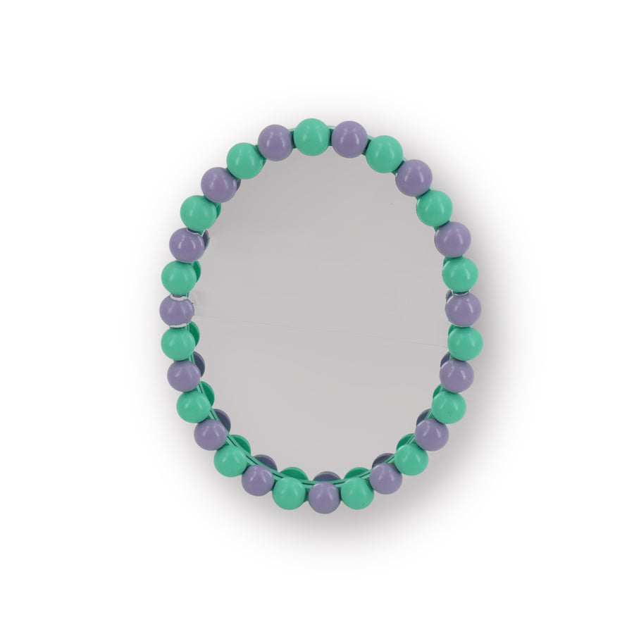 Mirror - Oval - Bubbles - Mint/Lilac - 29x22.5cm