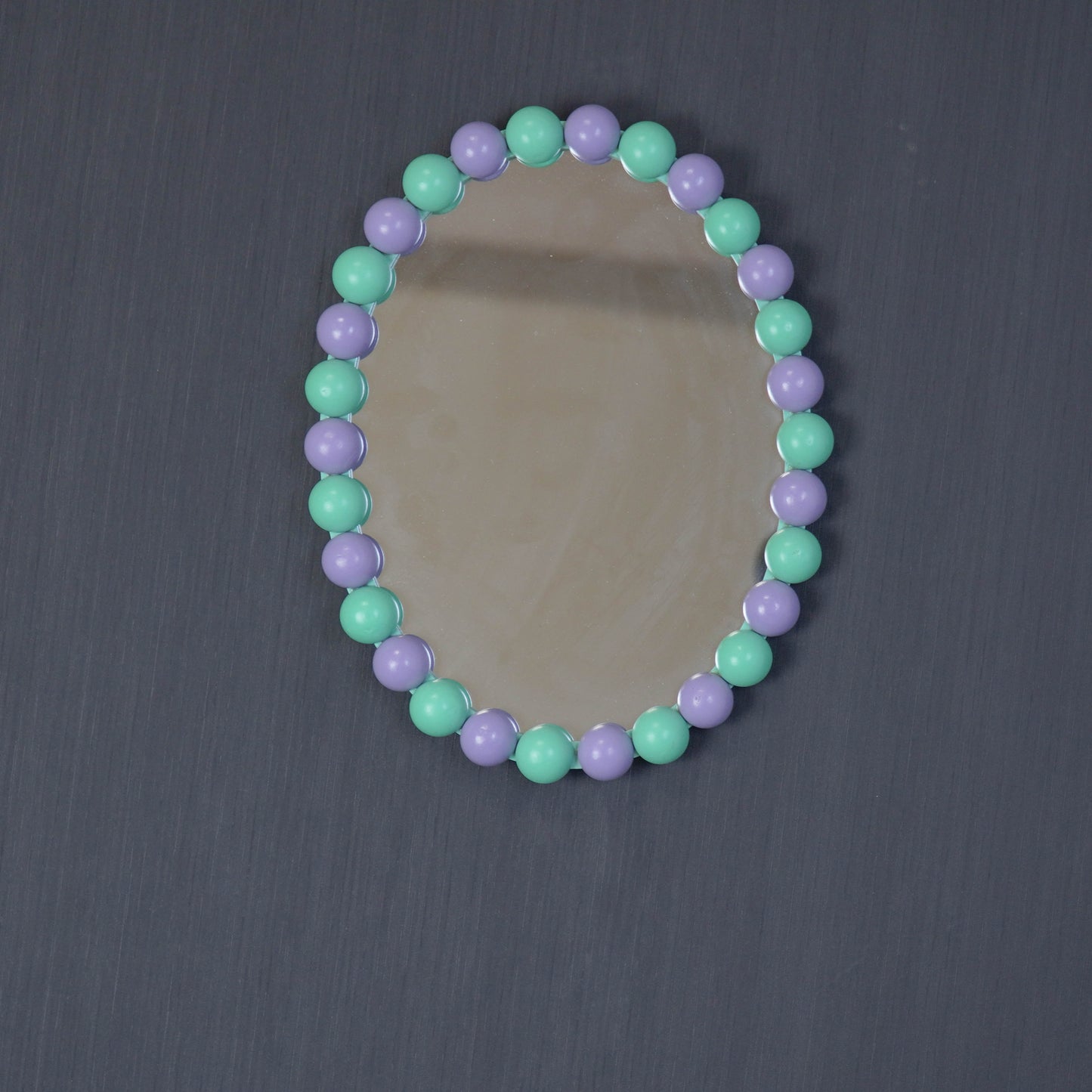 Mirror - Oval - Bubbles - Mint/Lilac - 29x22.5cm