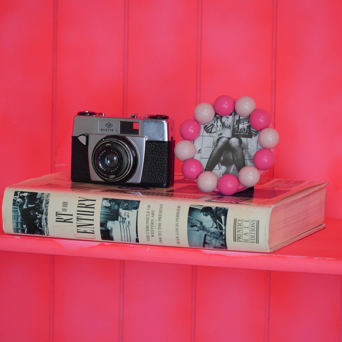Picture Frame - Bubbles - Light/Neon Pink -14.5x14.5cm