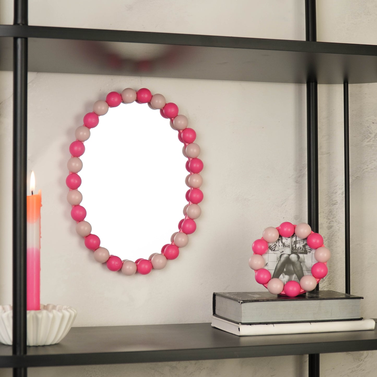 Picture Frame - Bubbles - Light/Neon Pink -14.5x14.5cm