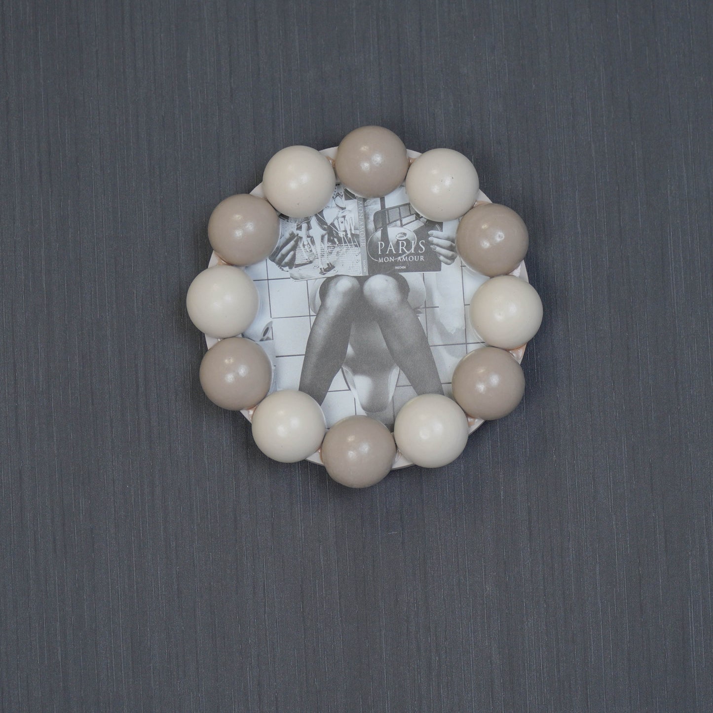 Picture Frame -Bubbles - Sand/Taupe -14.5x14.5cm