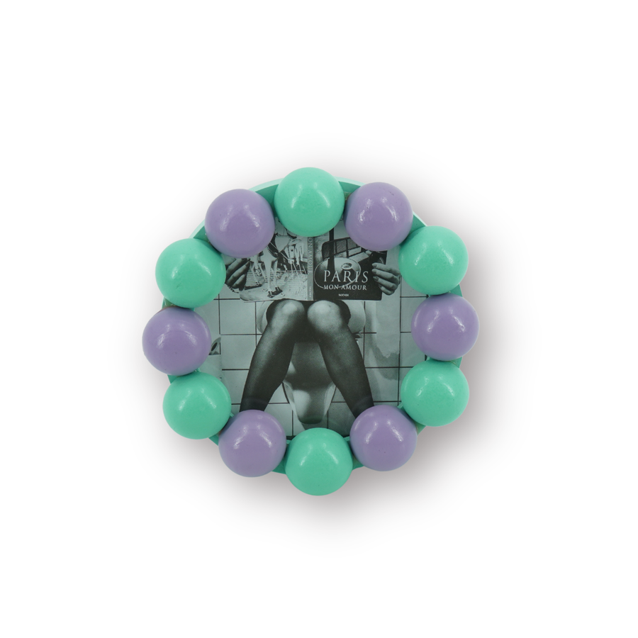 Picture Frame - Bubbles - Lilac/Mint -14.5x14.5cm