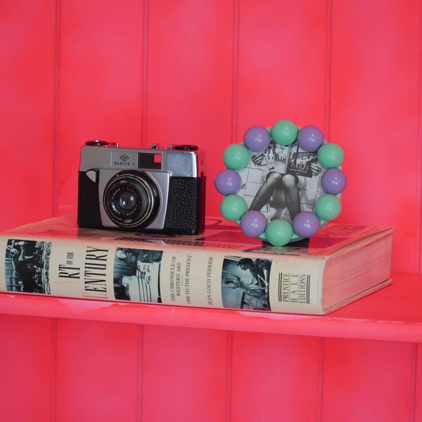 Picture Frame - Bubbles - Lilac/Mint -14.5x14.5cm
