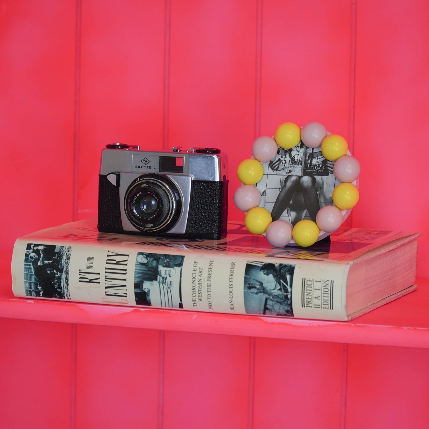 Picture Frame - Bubbles - Light Pink/Yellow -14.5x14.5cm