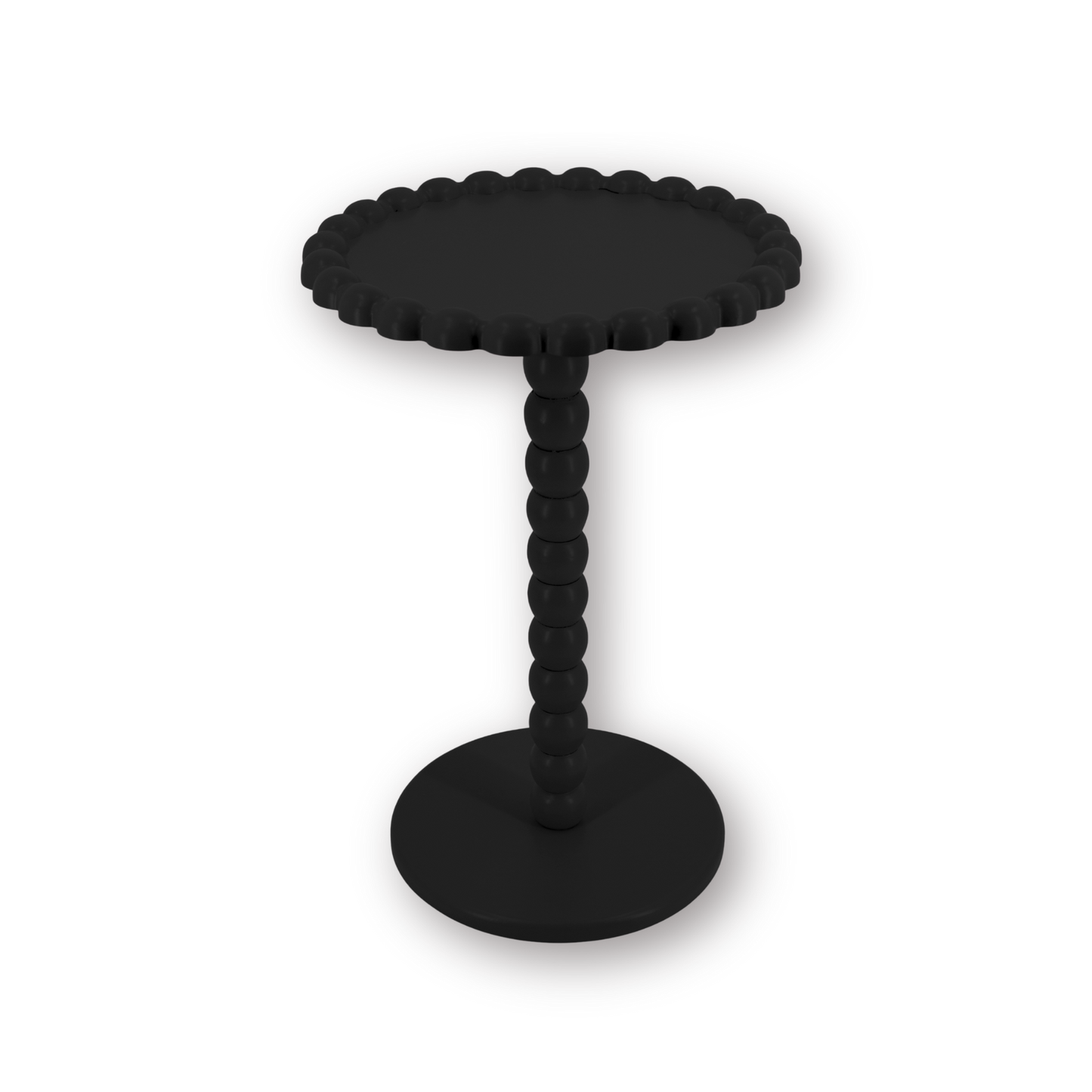 Side Table - Round - Black  - MDF - 38X55cm