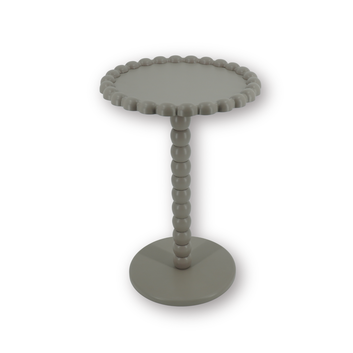 Side Table - Round - Taupe  - MDF - 38X55cm