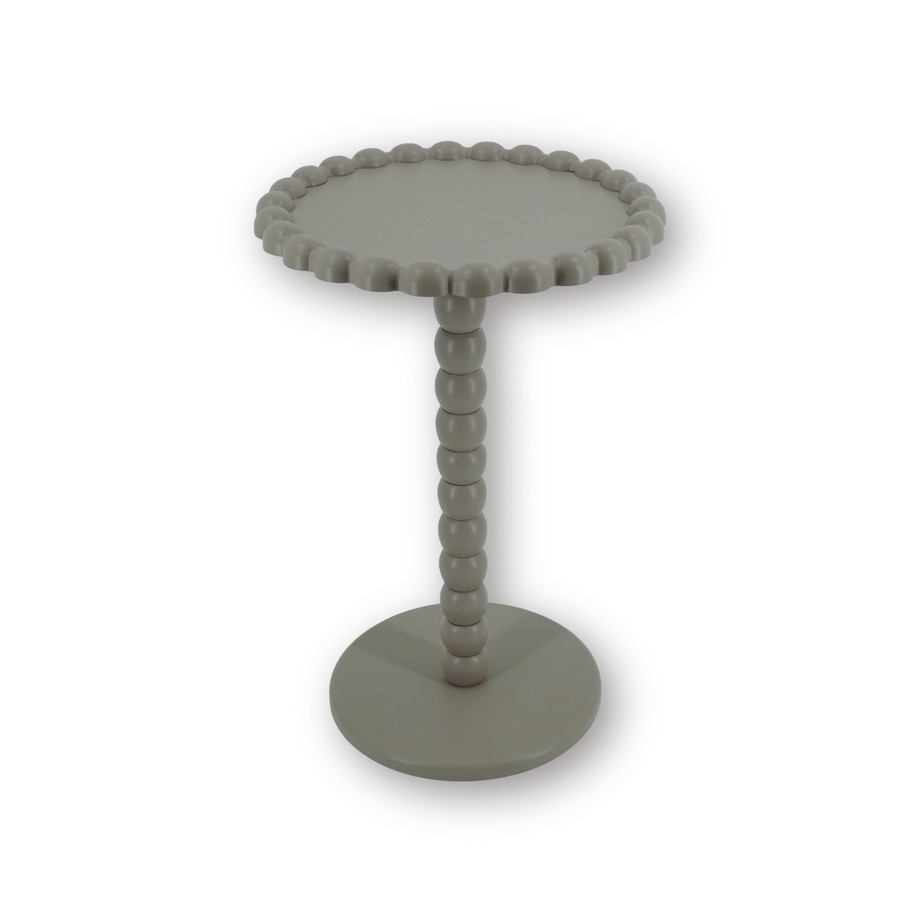 Side Table - Round - Taupe  - MDF - 38X55cm