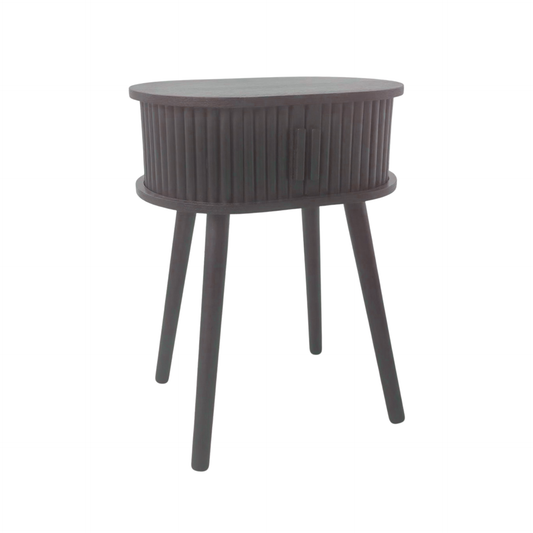 Side Table / Bedside Table - Black  - MDF - 40x30x53cm