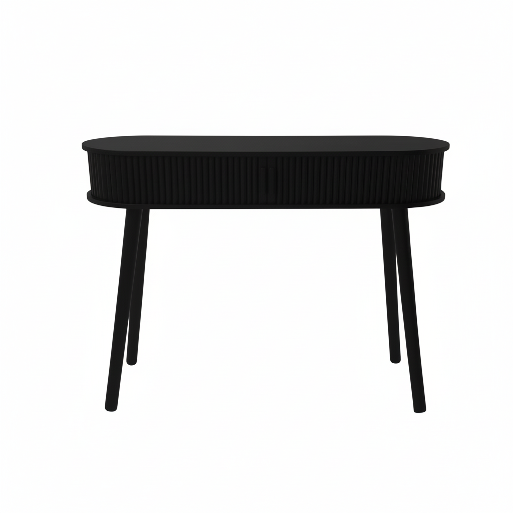Side Table - Black  - MDF - 100x33x76cm