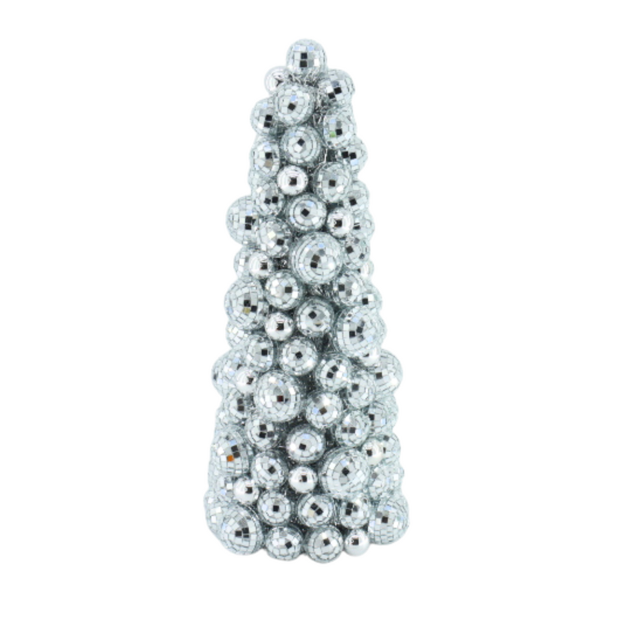 Christmas Tree - Disco - Plastic - Silver -20×19×42cm