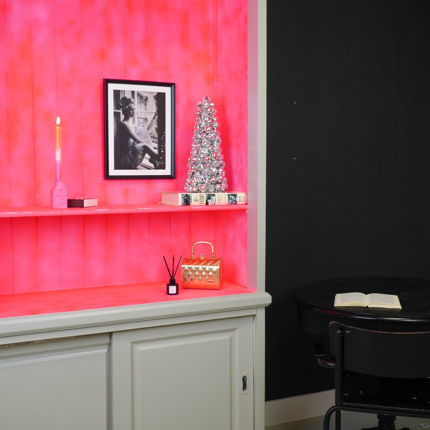 Christmas Decoration - Discoballball Tree -  Christmas Decoration - Polysterene - Silver  - 20×19×42CM