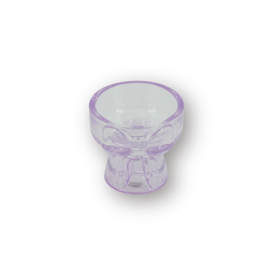 Candle- and Tealightholder Bow - Lilac - 7,5x6,5cm
