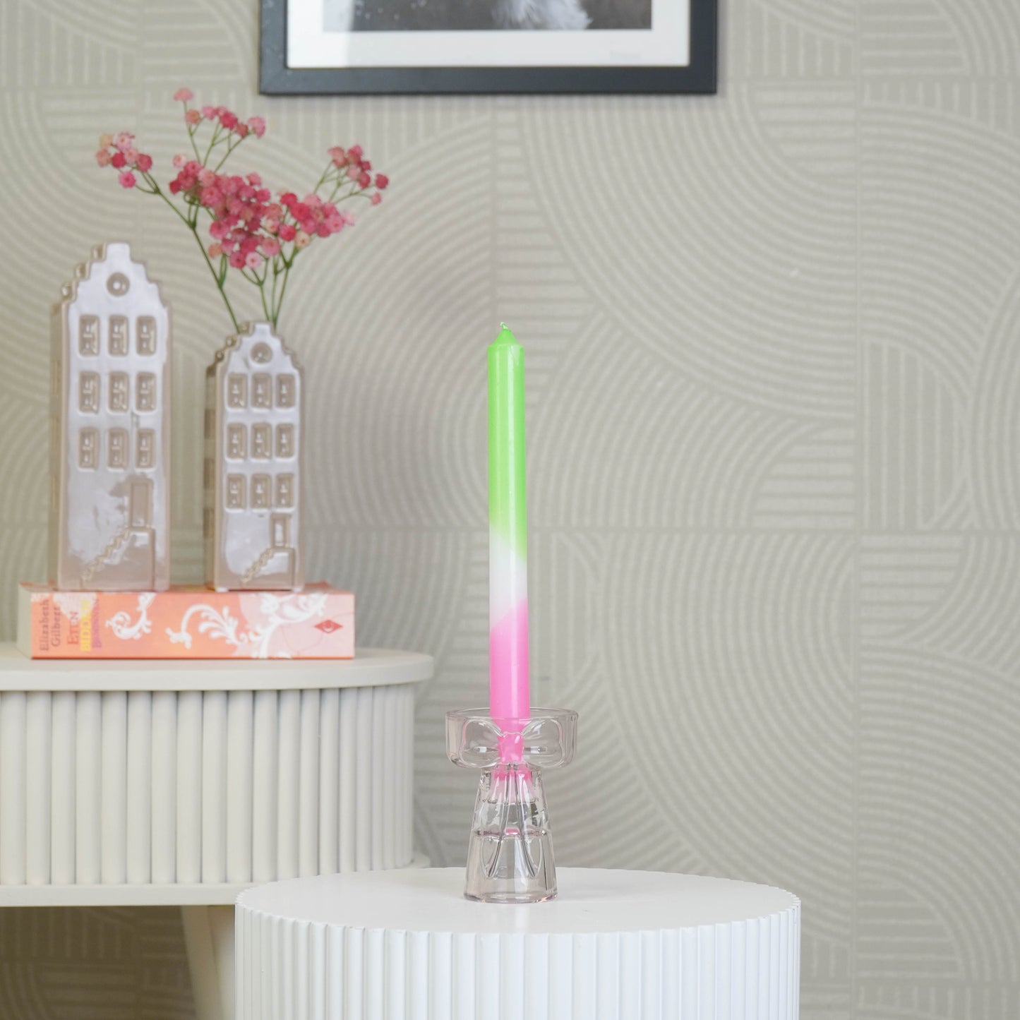 Candle- and Tealightholder Bow - Brown - 7,5x9,5cm