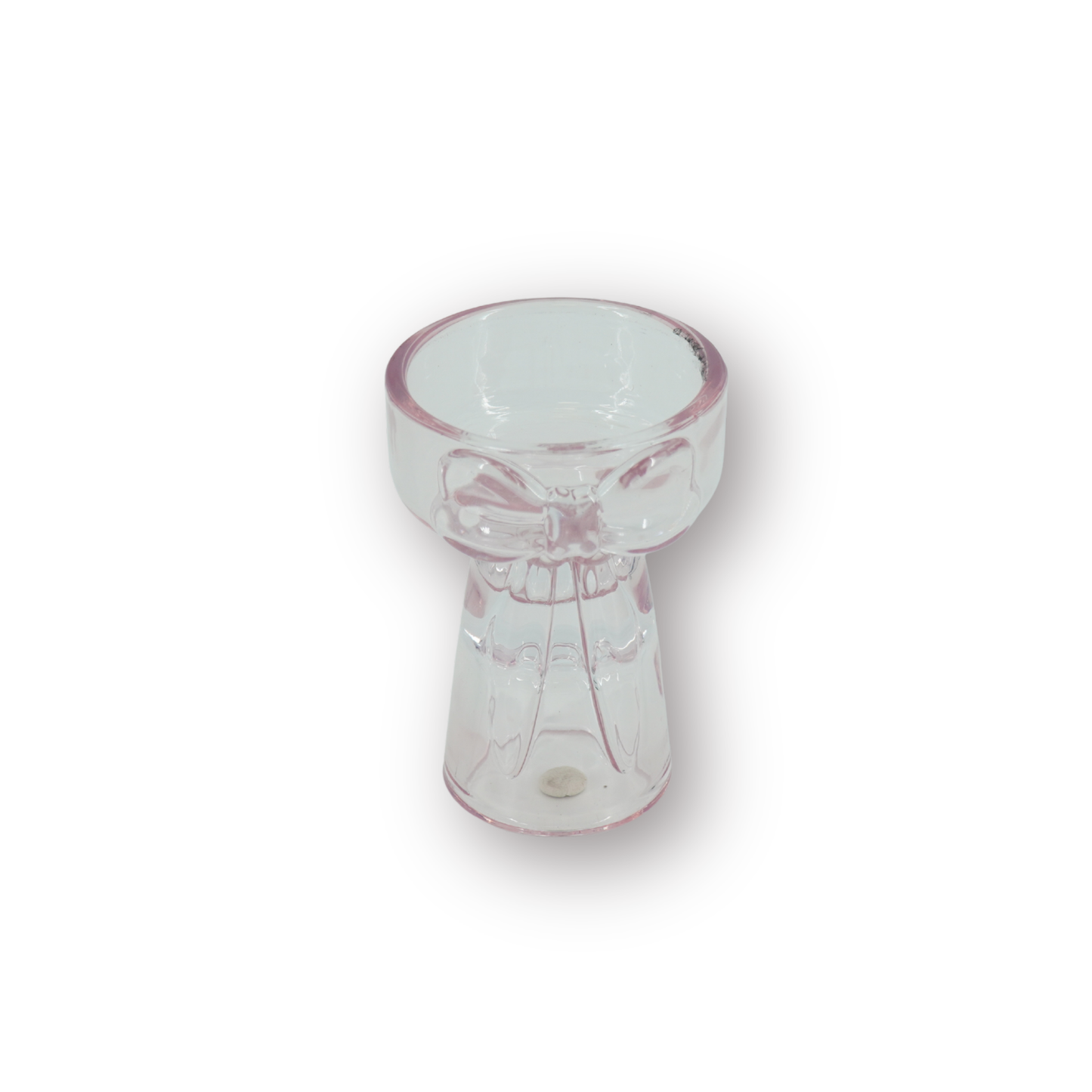 Candle- and Tealightholder Bow - Pink - 7,5x9,5cm