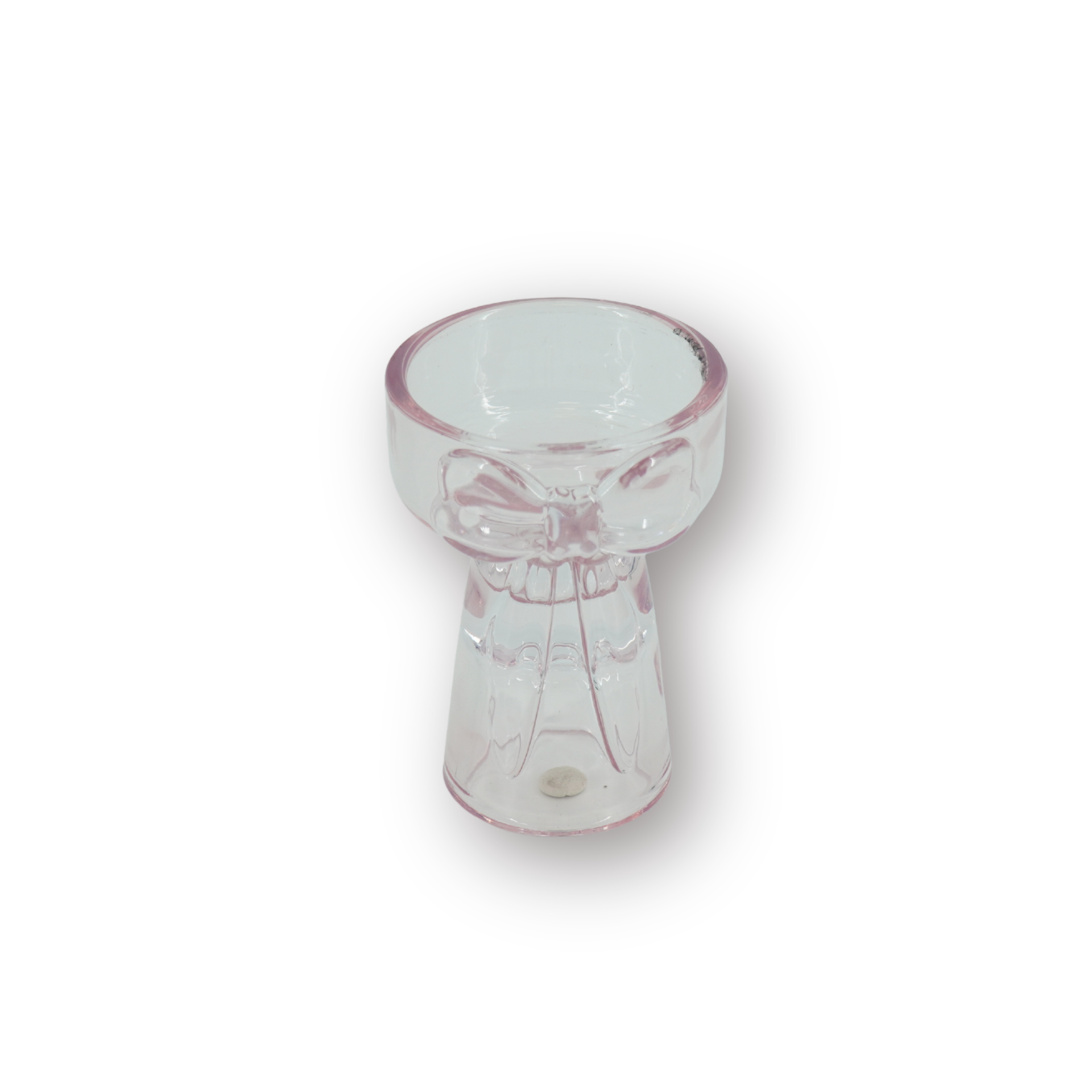 Candle- and Tealightholder Bow - Pink - 7,5x9,5cm