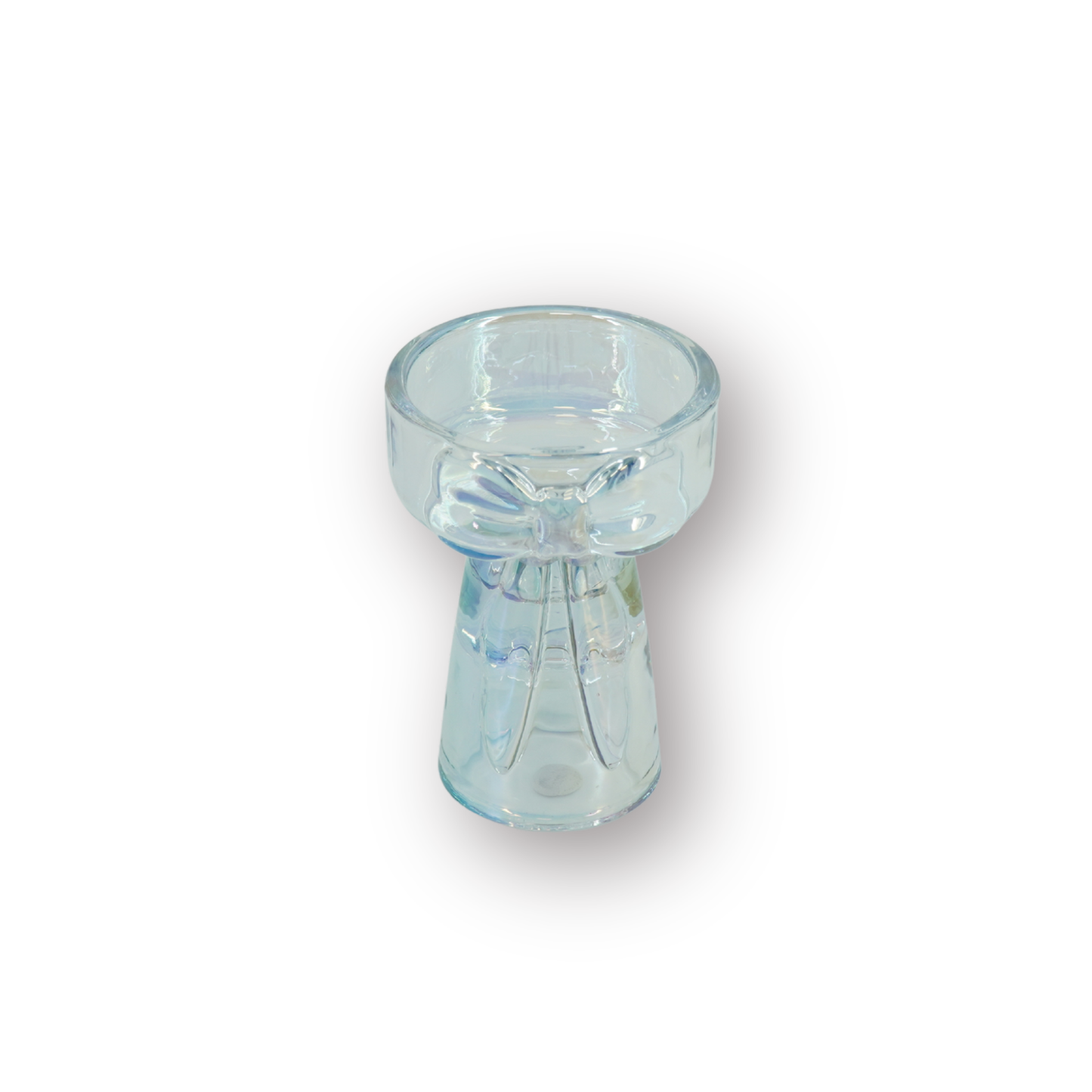 Candle- and Tealightholder Bow - Iridescent - 7,5x9,5cm