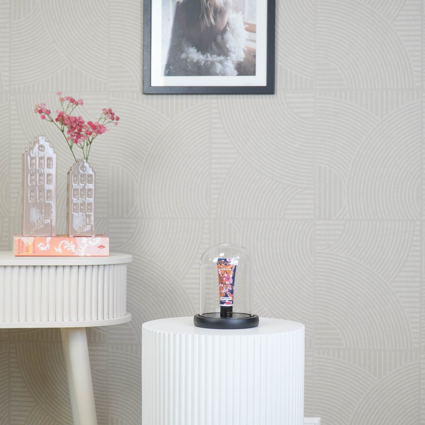 Bell Jar - Glass/Wood - Black - 11x11x15cm