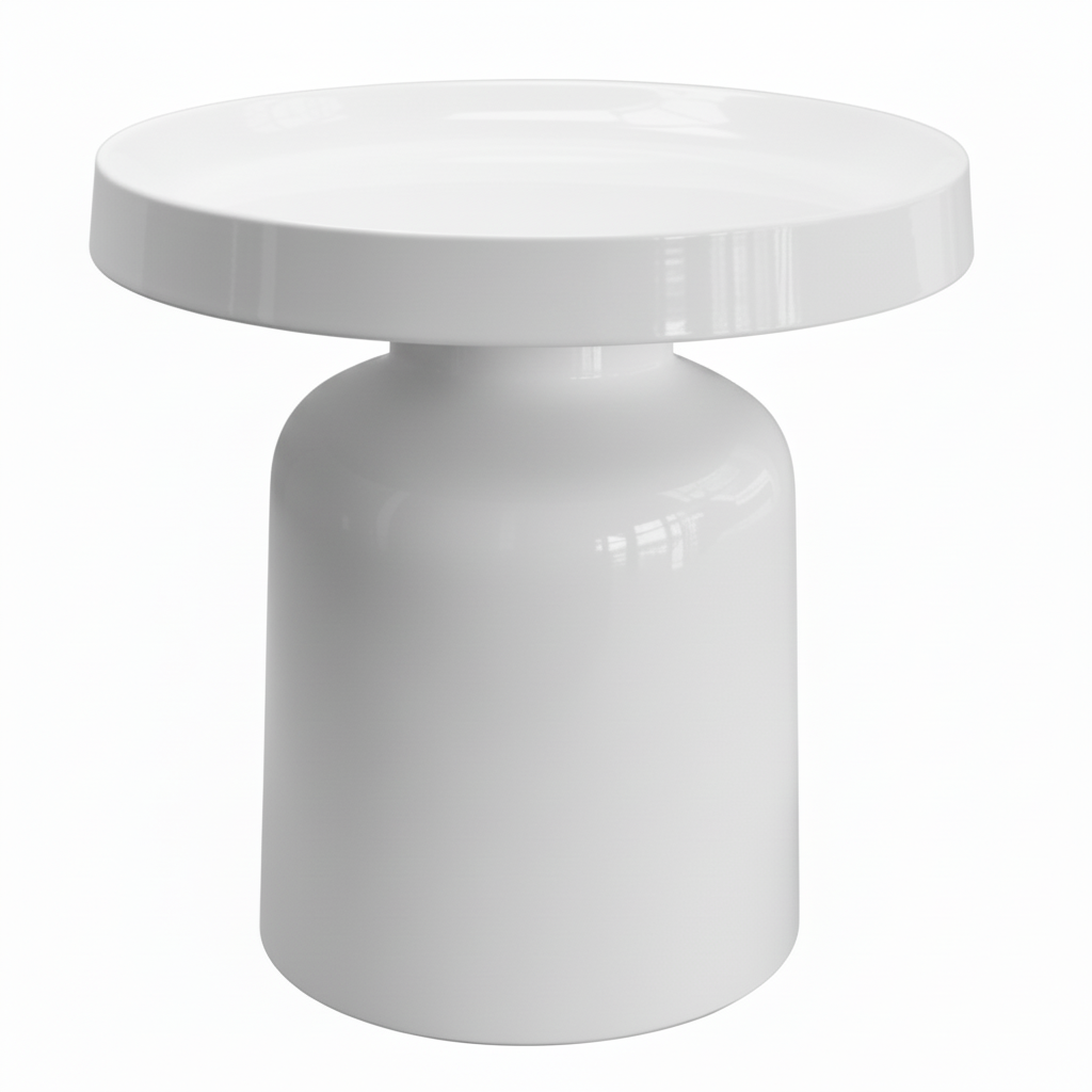 Side Table - Pawn - White - 43x42cm