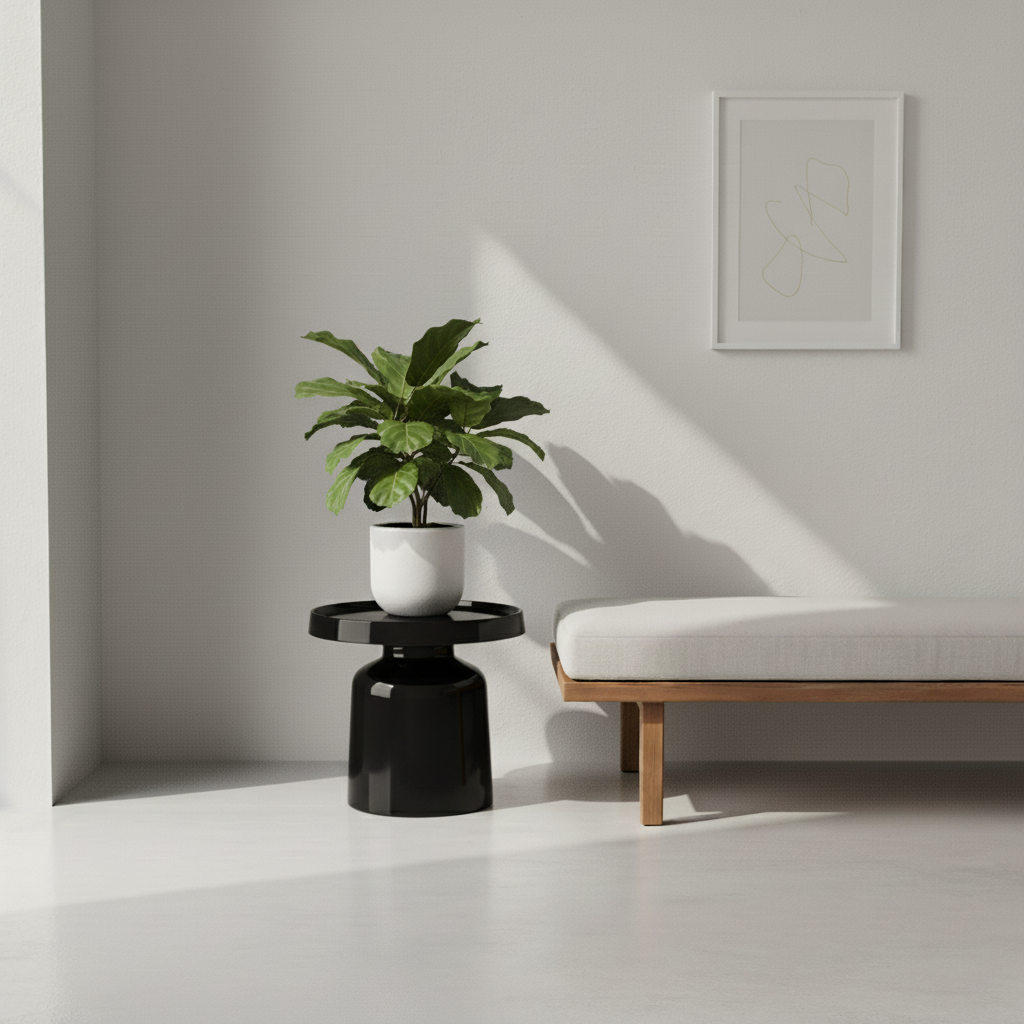 Side Table - Pawn - Black  - 43x42cm