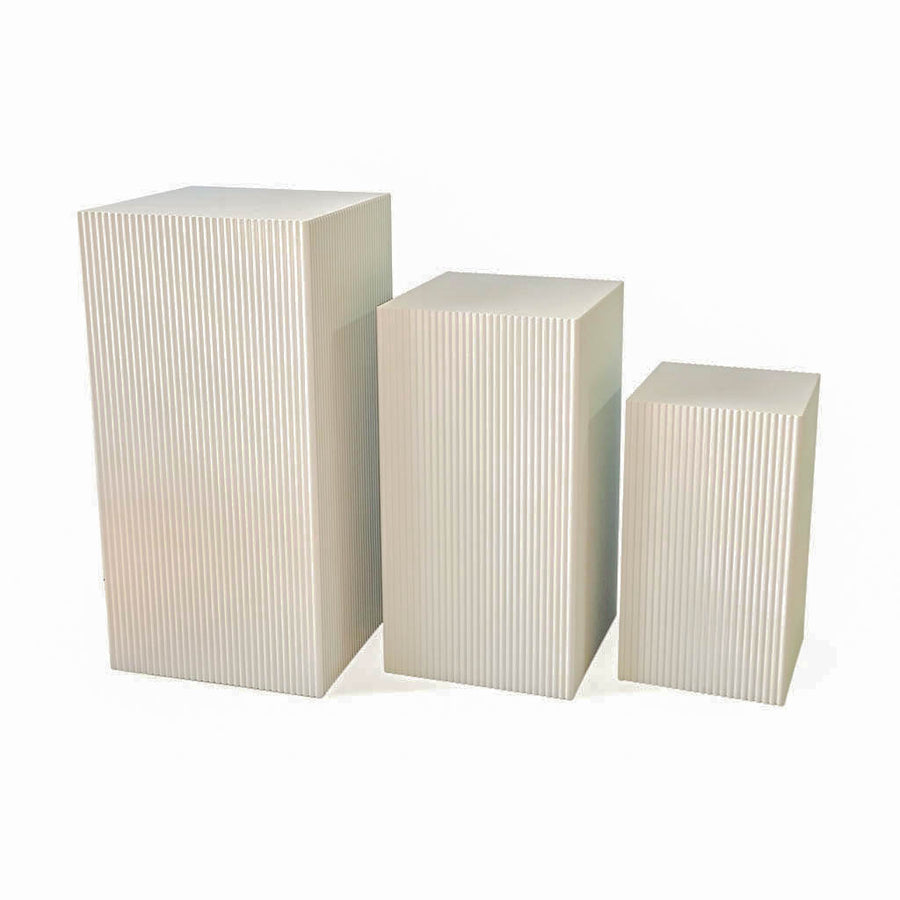 Side Table / Pillar - Square - Sand - MDF - S3 - 50|65|80cm