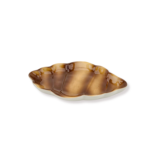 Plate - Croissant - Brown - 20x13,5x3cm