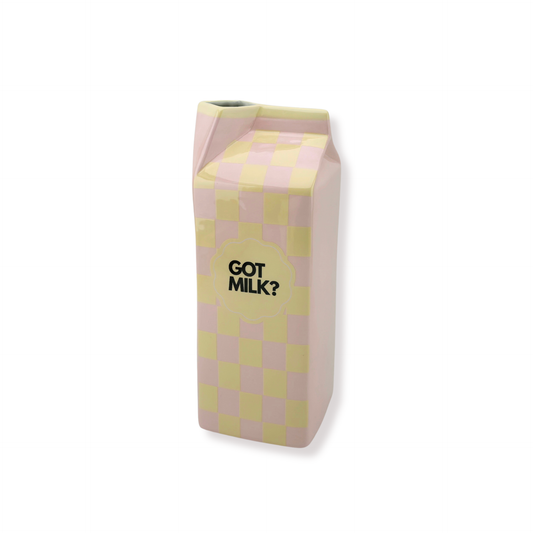 Flower Vase - Got Milk - Pink/Yellow - 10x10x25,5cm