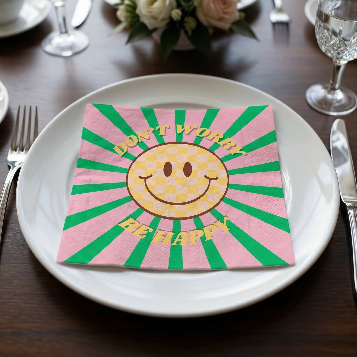 Paper Napkins “Don't Worry” FSC – 3-Ply – 33x33 cm (20 Pcs)