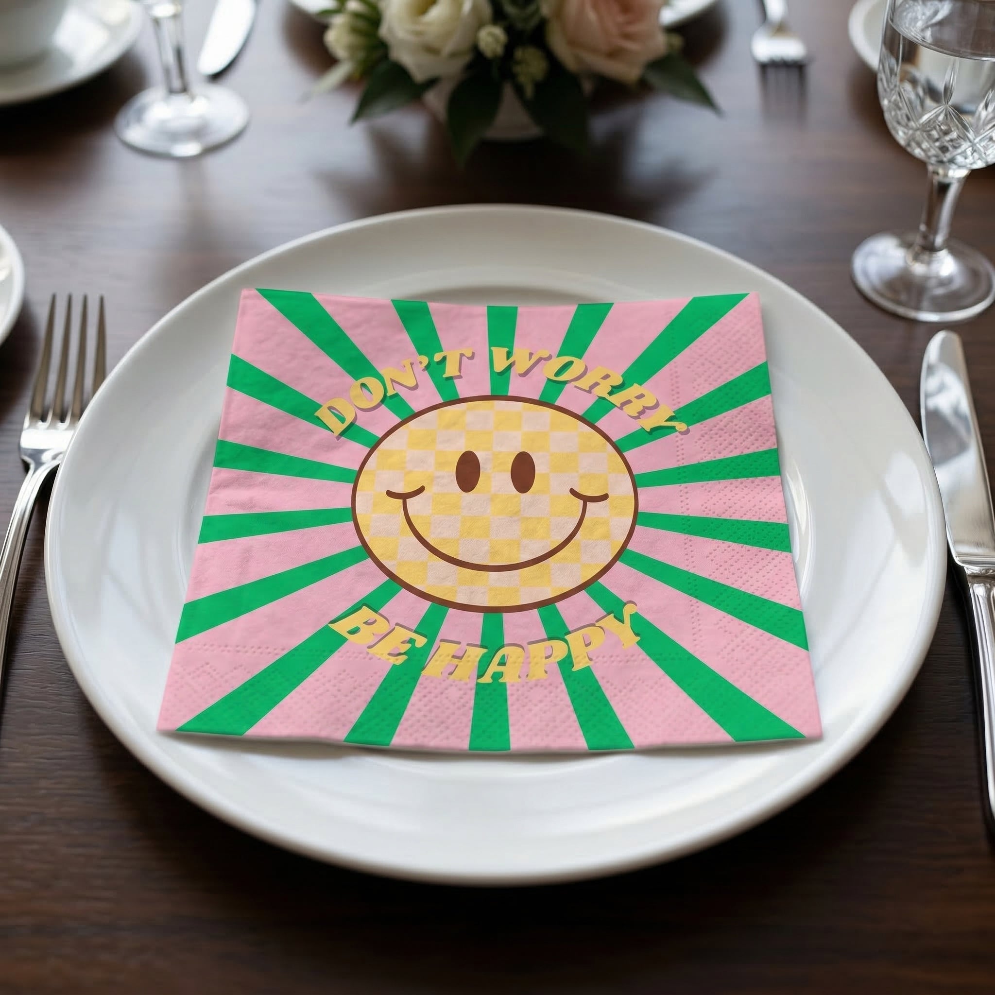 Paper Napkins “Don't Worry” FSC – 3-Ply – 33x33 cm (20 Pcs)