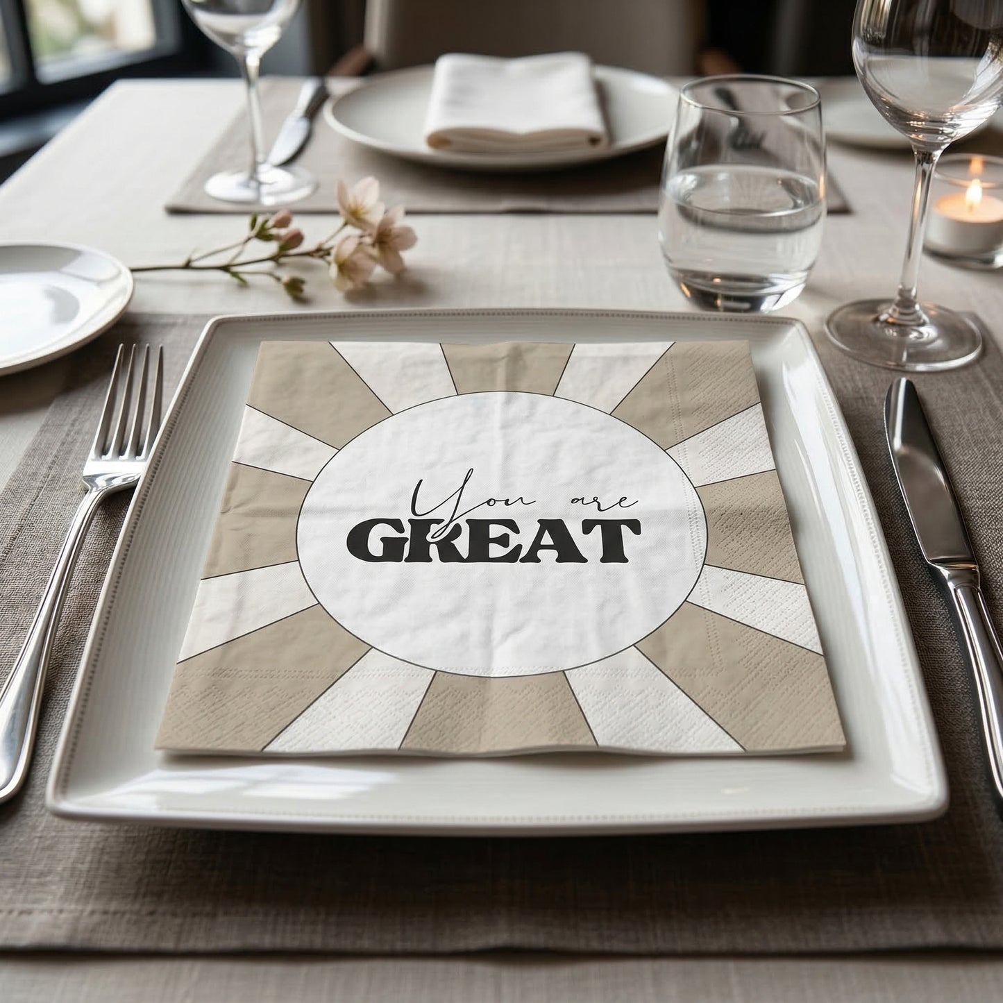 Paper Napkins “You are great” FSC – 3-Ply – 33x33 cm (20 Pcs