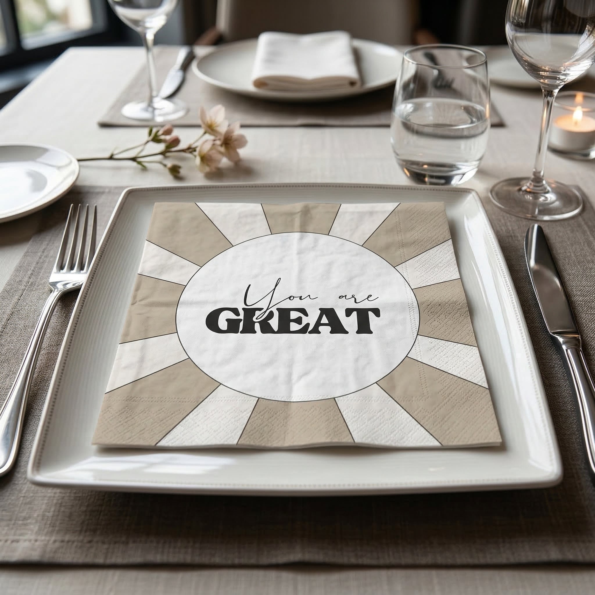 Paper Napkins “You are great” FSC – 3-Ply – 33x33 cm (20 Pcs