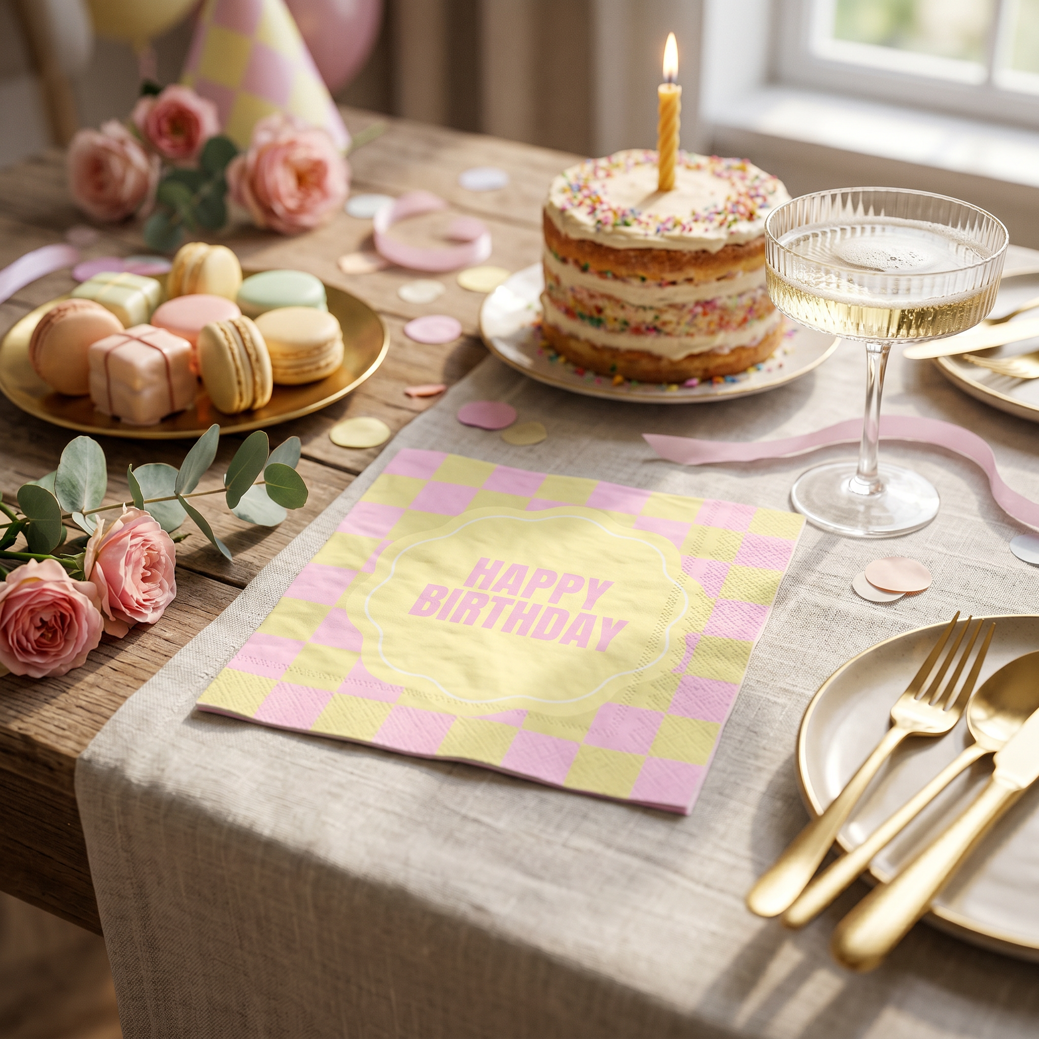 Paper Napkins “Happy Birthday” FSC – 3-Ply – 33x33 cm (20 Pc