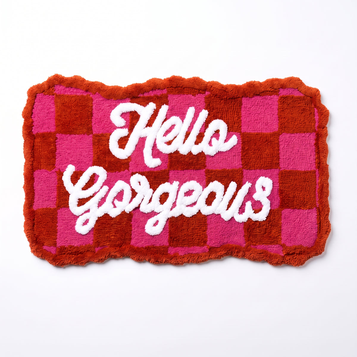 Bathmat - Hello Gorgeous -  Pink/Orange - 80x50x1 cm