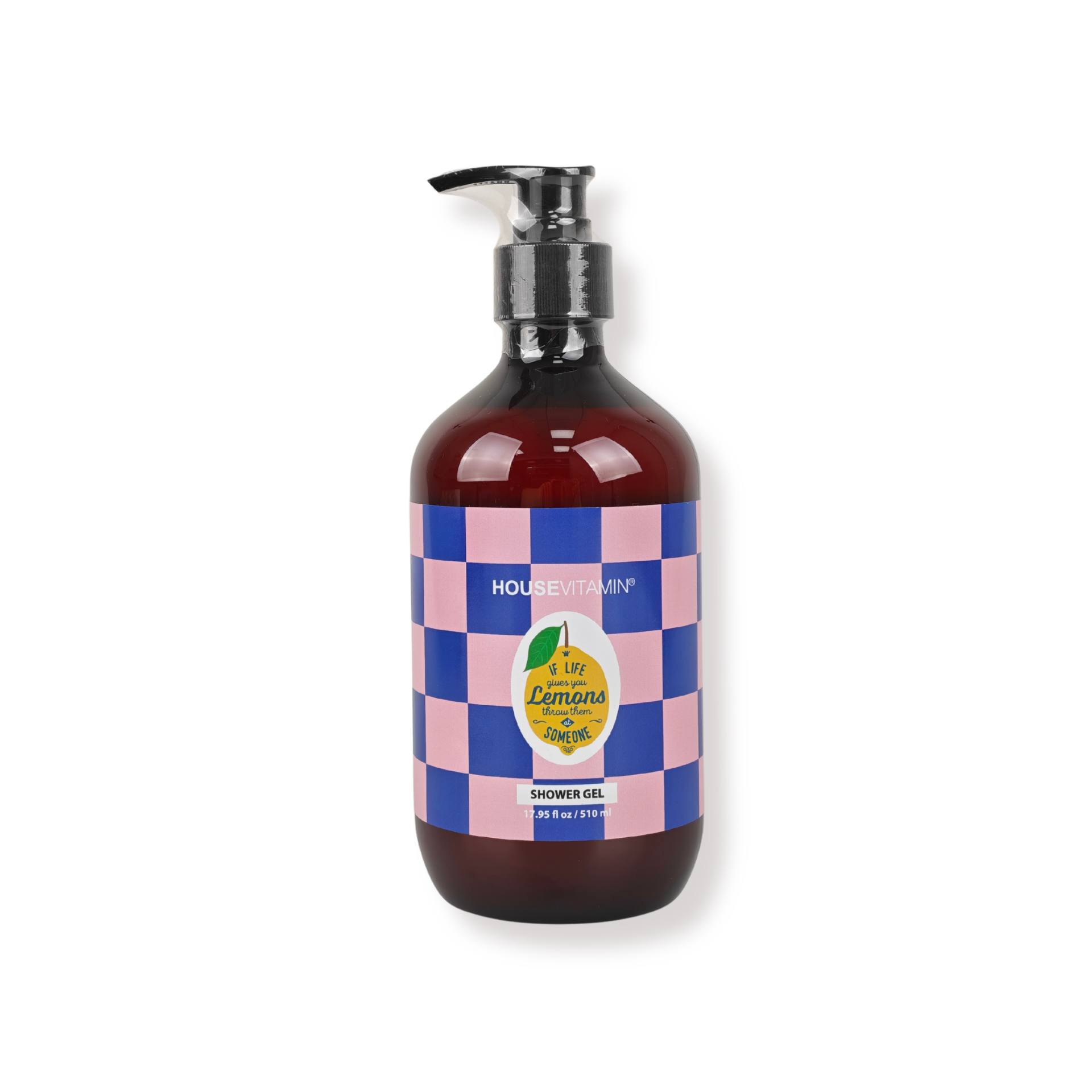 Shower Gel - Vegan Shower Gel Pump Bottle - Lemon/Bergamot/Basil- 510ml
