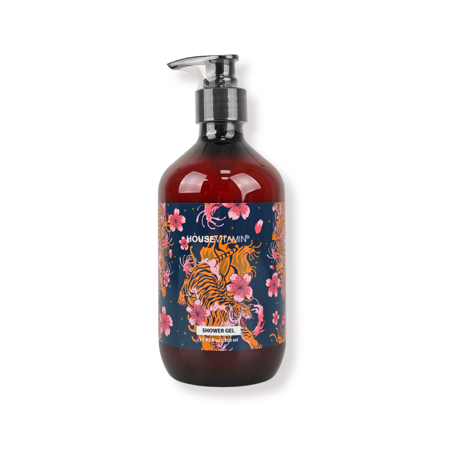 Shower Gel - Vegan Shower Gel Pump Bottle - Wood & Sage - 510ml