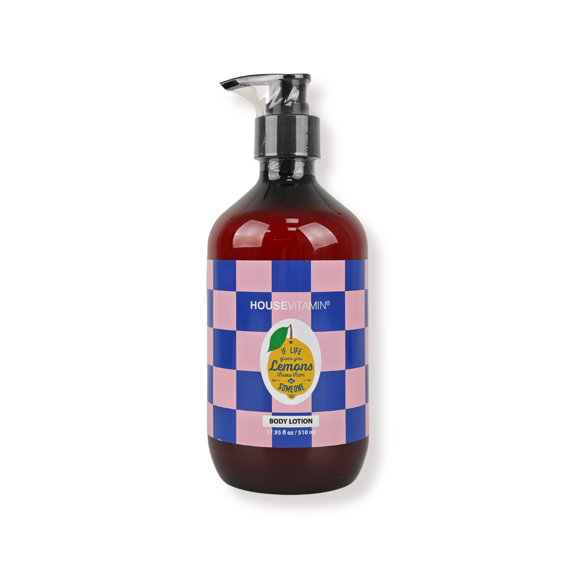 Body Lotion - Vegan Body Lotion Pump Bottle - Lemon/Bergamot/Basil - 510ml