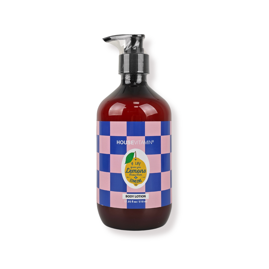Body Lotion - Vegan Body Lotion Pump Bottle - Lemon/Bergamot/Basil - 510ml