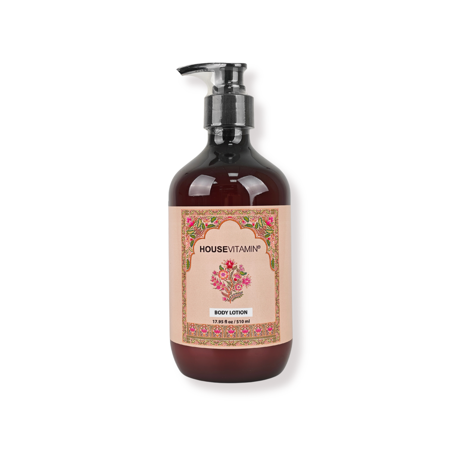 Body Lotion - Vegan Body Lotion Pump Bottle - Amber - 510ml