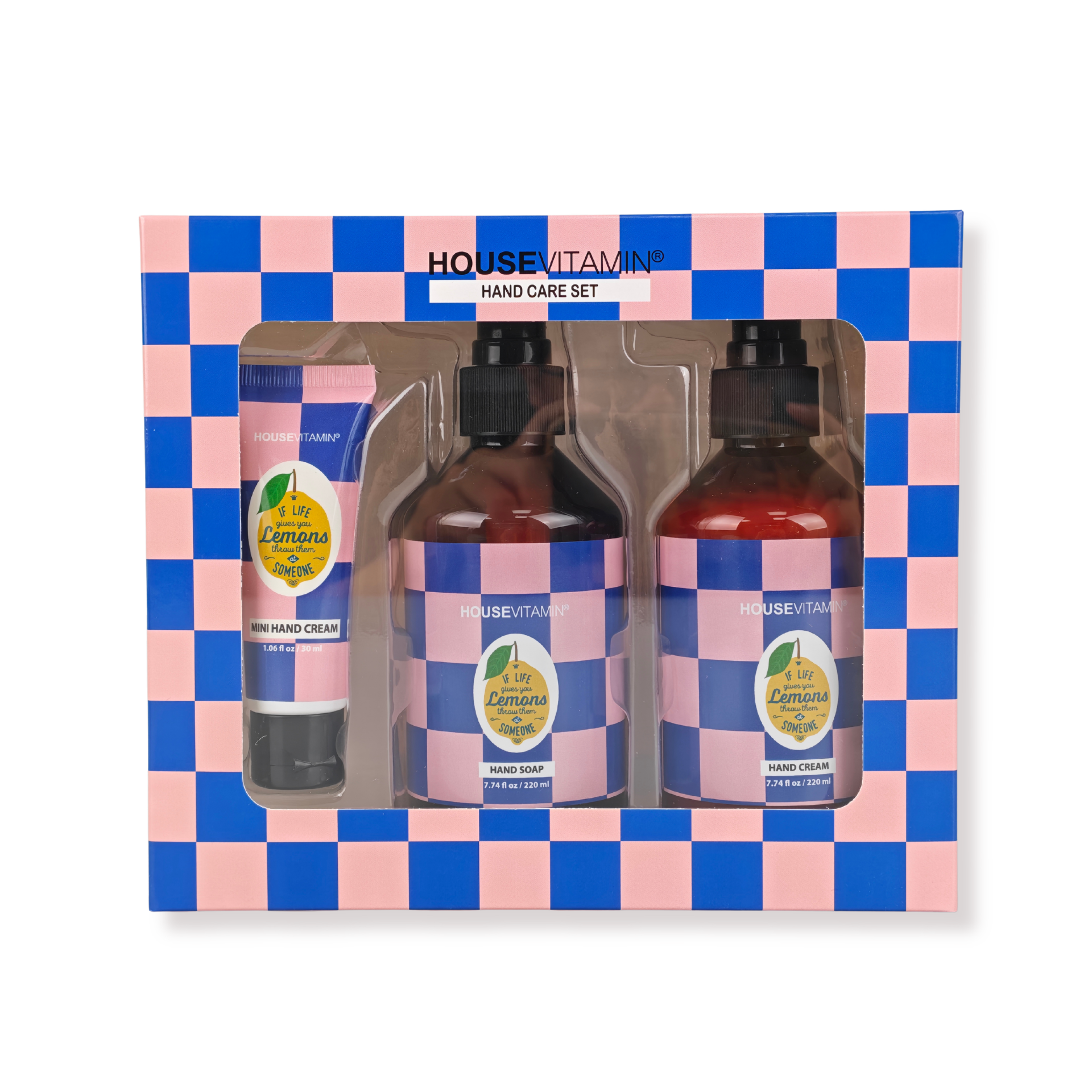 Hand Care Gift Set - Vegan Handsoap | Handcream -Lemon/Bergamot/Basil - 18,5x6,5x16,5cm