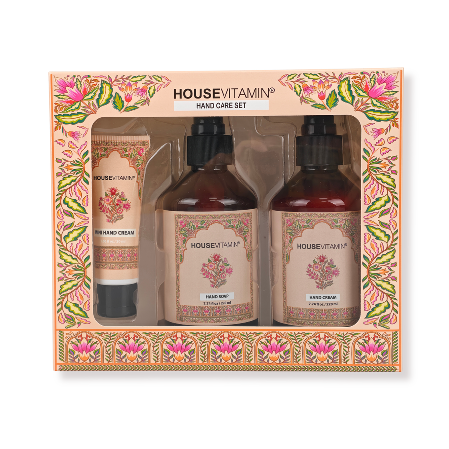Hand Care Gift Set - Vegan - Handsoap | Handcream - Amber - 18,5x6,5x16,5cm