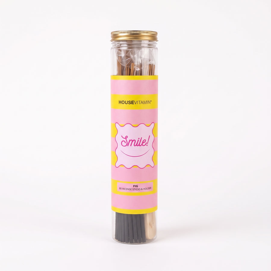 Incense Stick + Ash Catcher - 'Smile' - Fig