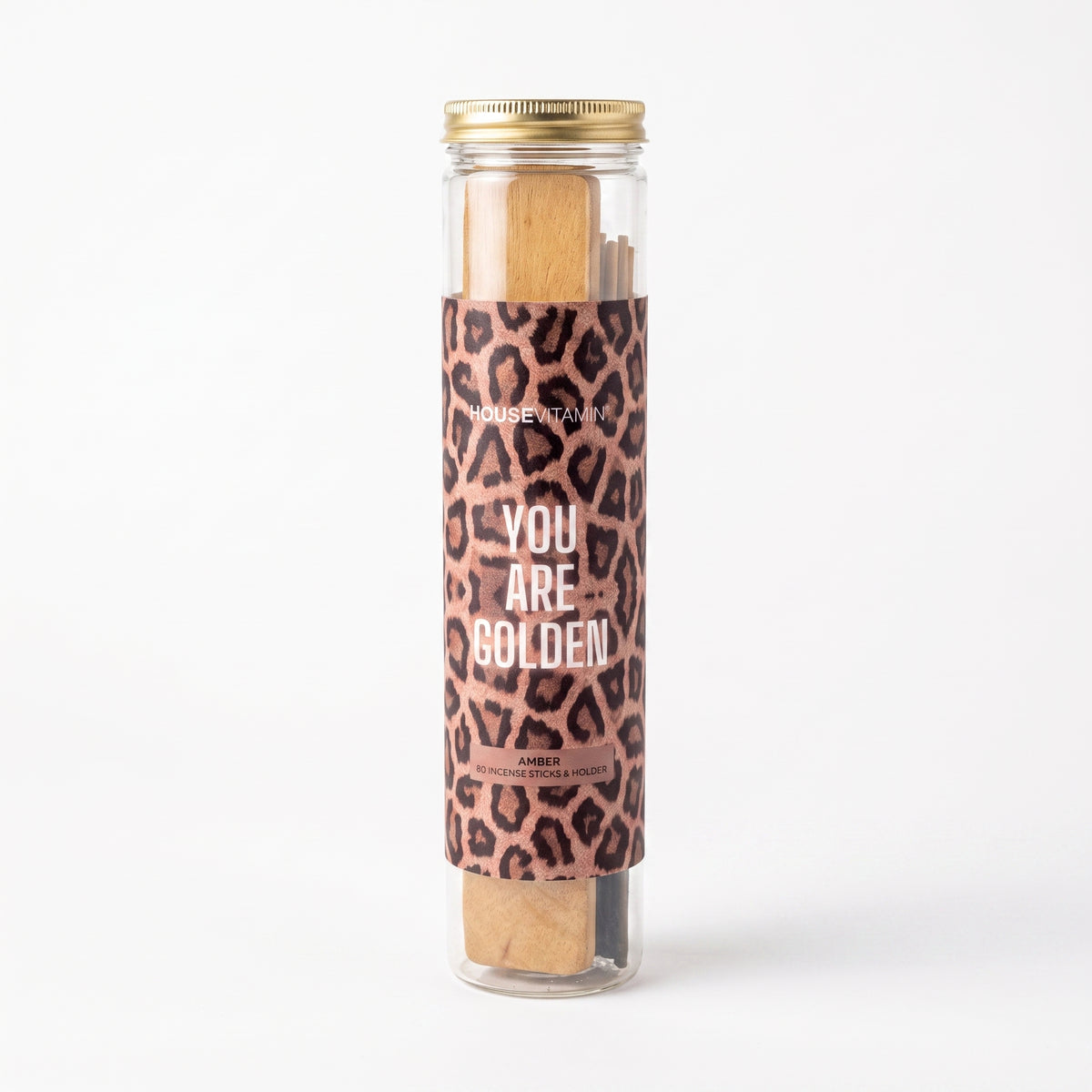Incense Stick - with Ash Catcher - 'You are Golden' - Amber - Panter - 80 sticks