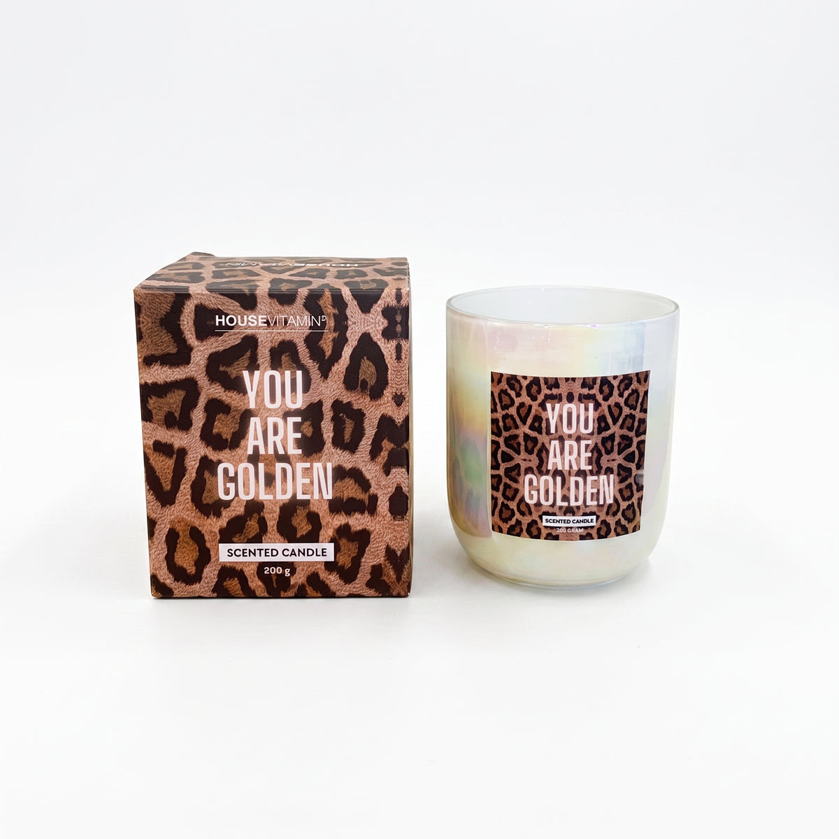 Scented Candle - 'You are Golden' - Amber - Panter - 200 grams