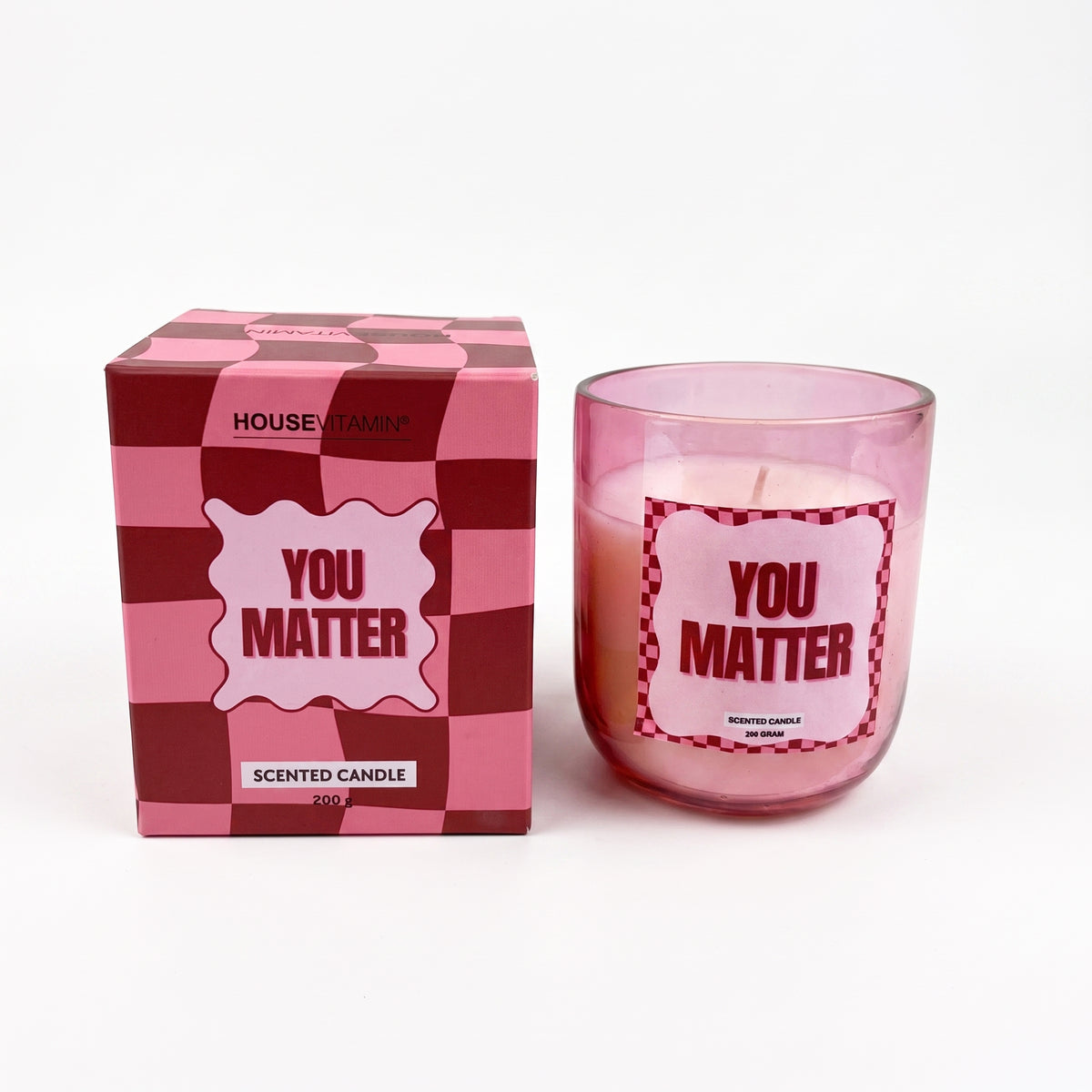 Scented Candle - 'You Matter' - Peony Blush - Pink/ Red - 200 grams