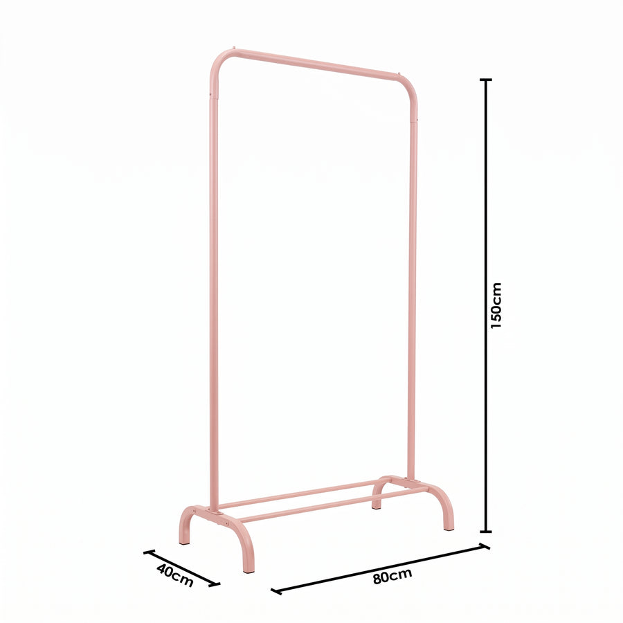 Clothrack - Metal - Light Pink - 80x40x150cm