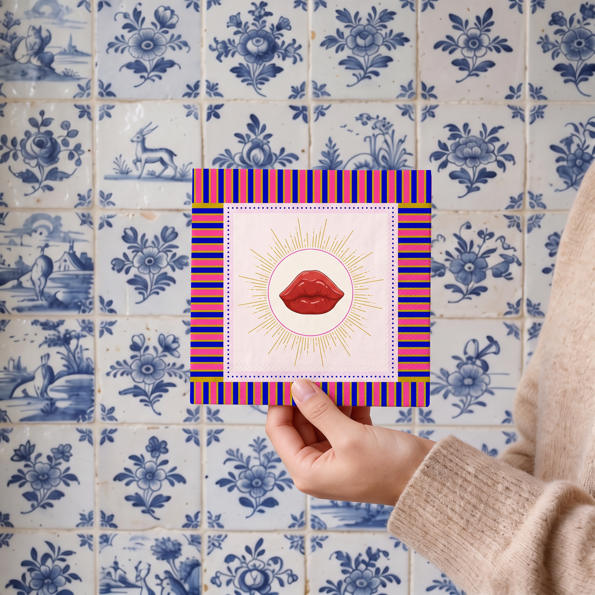 Paper Napkins “Lips” - FSC – 3-Ply – 33x33 cm (20 Pcs)