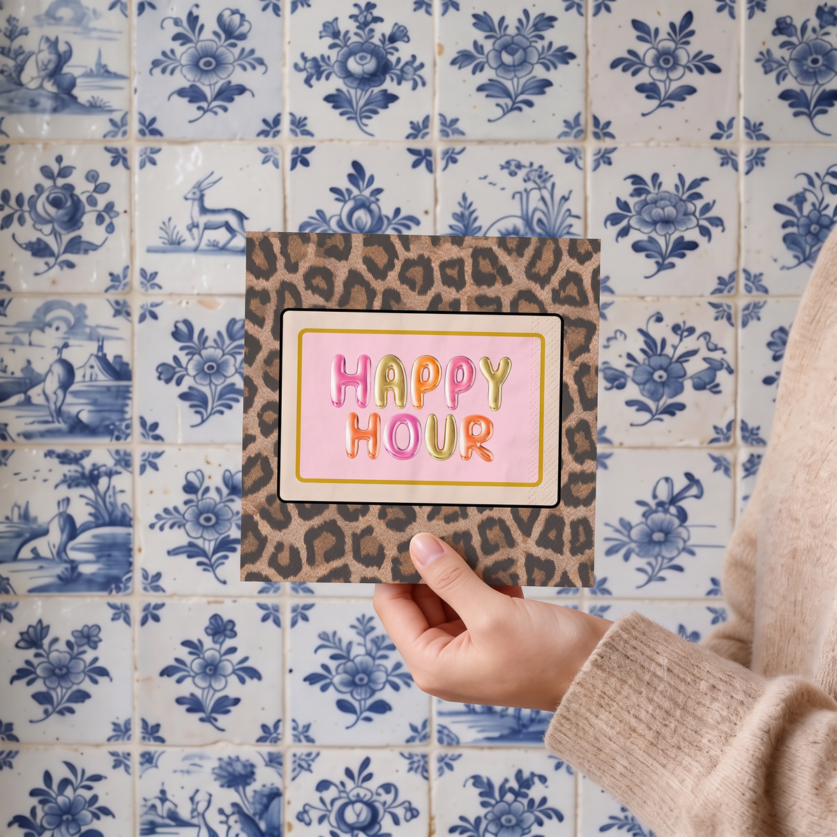 Paper Napkins “Happy Hour” – FSC – 3-Ply – 33x33 cm (20 Pcs)